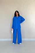 Saks Alice Gömlek Ve Bol Kesim Pantolon Takım resmi